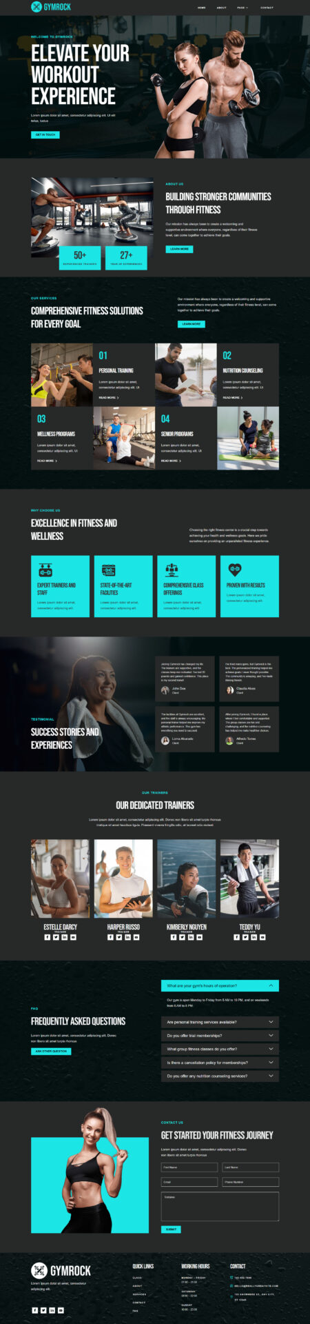 Responsive WordPress website design mockup