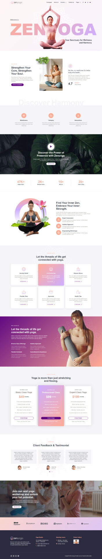 Responsive WordPress website design mockup