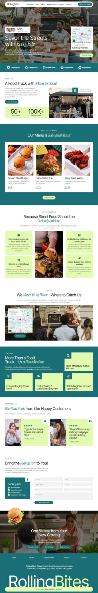 Responsive WordPress website design mockup