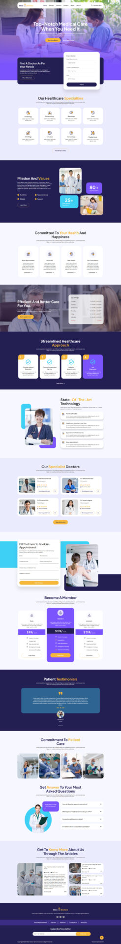 Responsive WordPress website design mockup