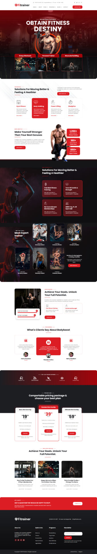 Responsive WordPress website design mockup