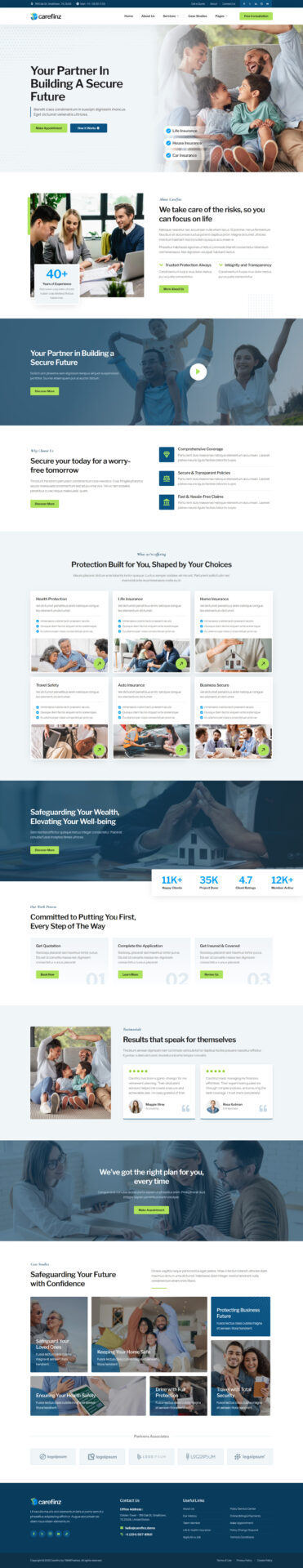 Responsive WordPress website design mockup