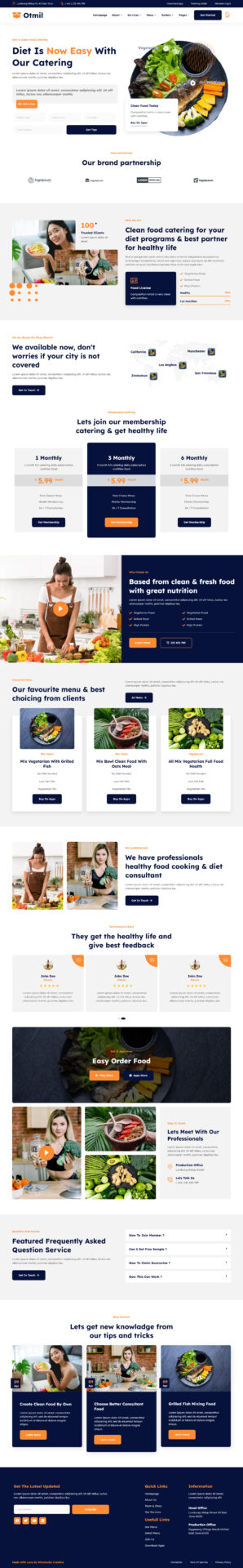 Responsive WordPress website design mockup