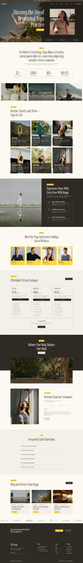 Responsive WordPress website design mockup
