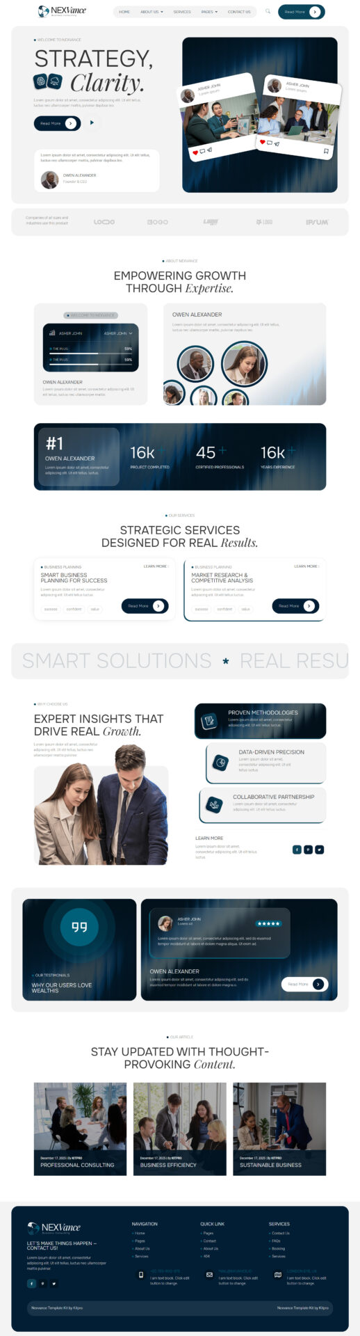 Responsive WordPress website design mockup