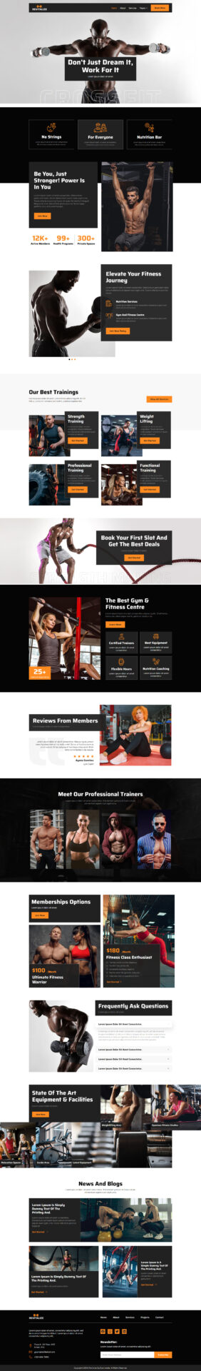 Responsive WordPress website design mockup