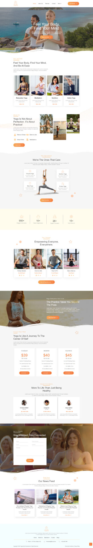 Responsive WordPress website design mockup