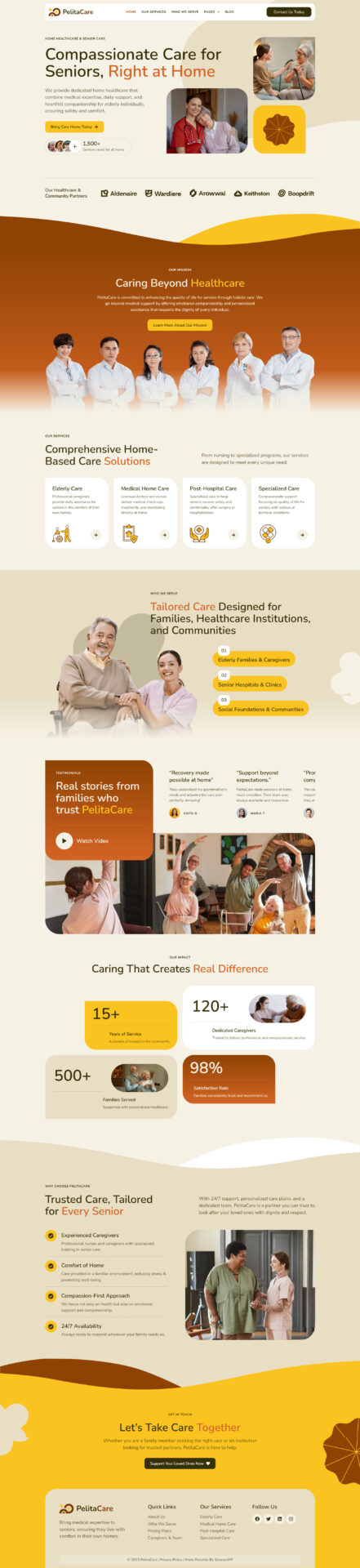 Responsive WordPress website design mockup