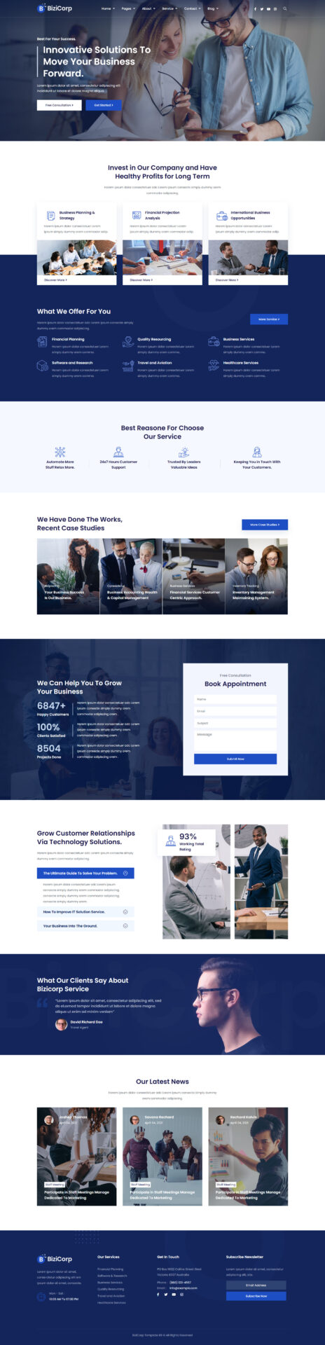 Responsive WordPress website design mockup