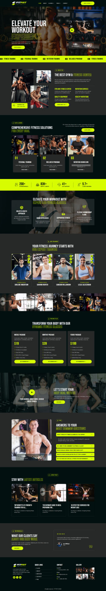 Responsive WordPress website design mockup