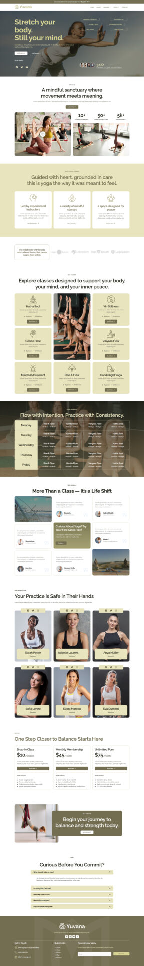 Responsive WordPress website design mockup