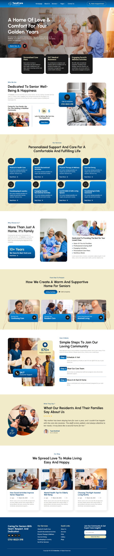 Responsive WordPress website design mockup