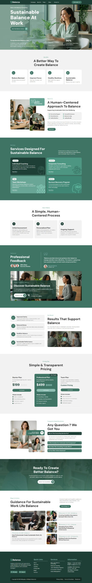 Responsive WordPress website design mockup