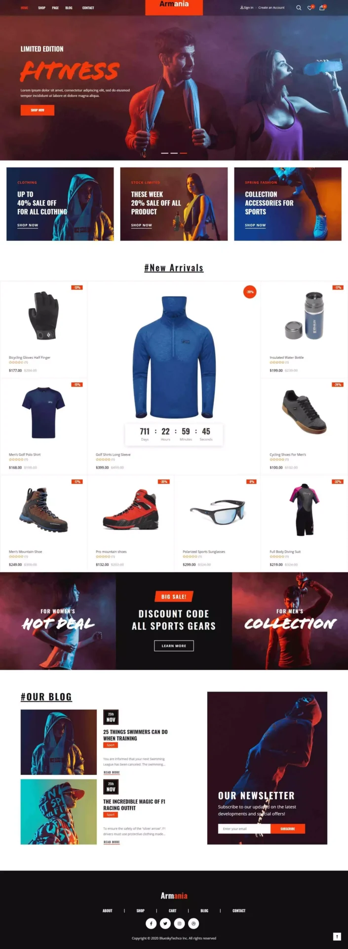 Responsive WordPress website design mockup