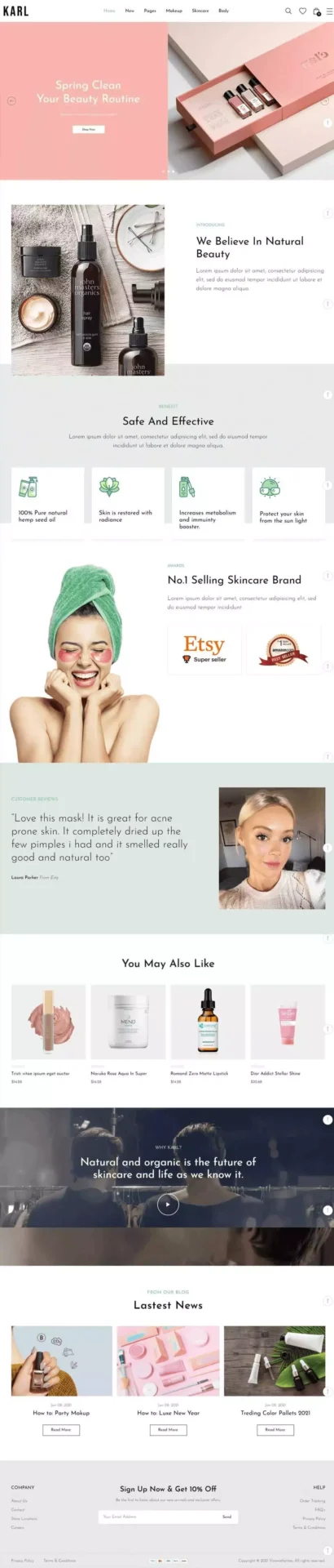 Responsive WordPress website design mockup