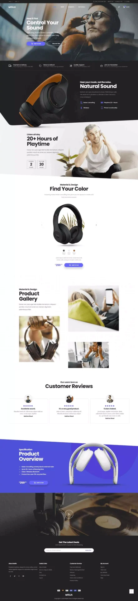 Responsive WordPress website design mockup